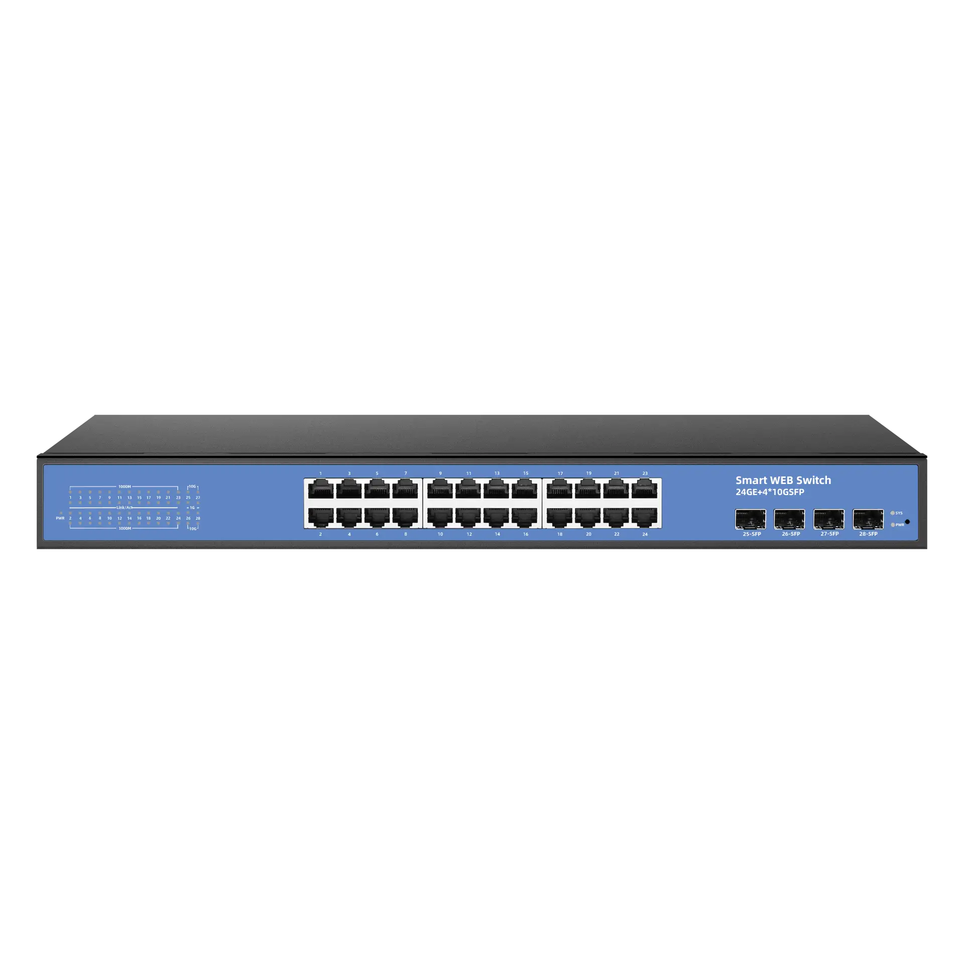 Ethernet Switch Web Managed Network 24 gigabit RJ45 port 4 multi gigabit SFP+ port