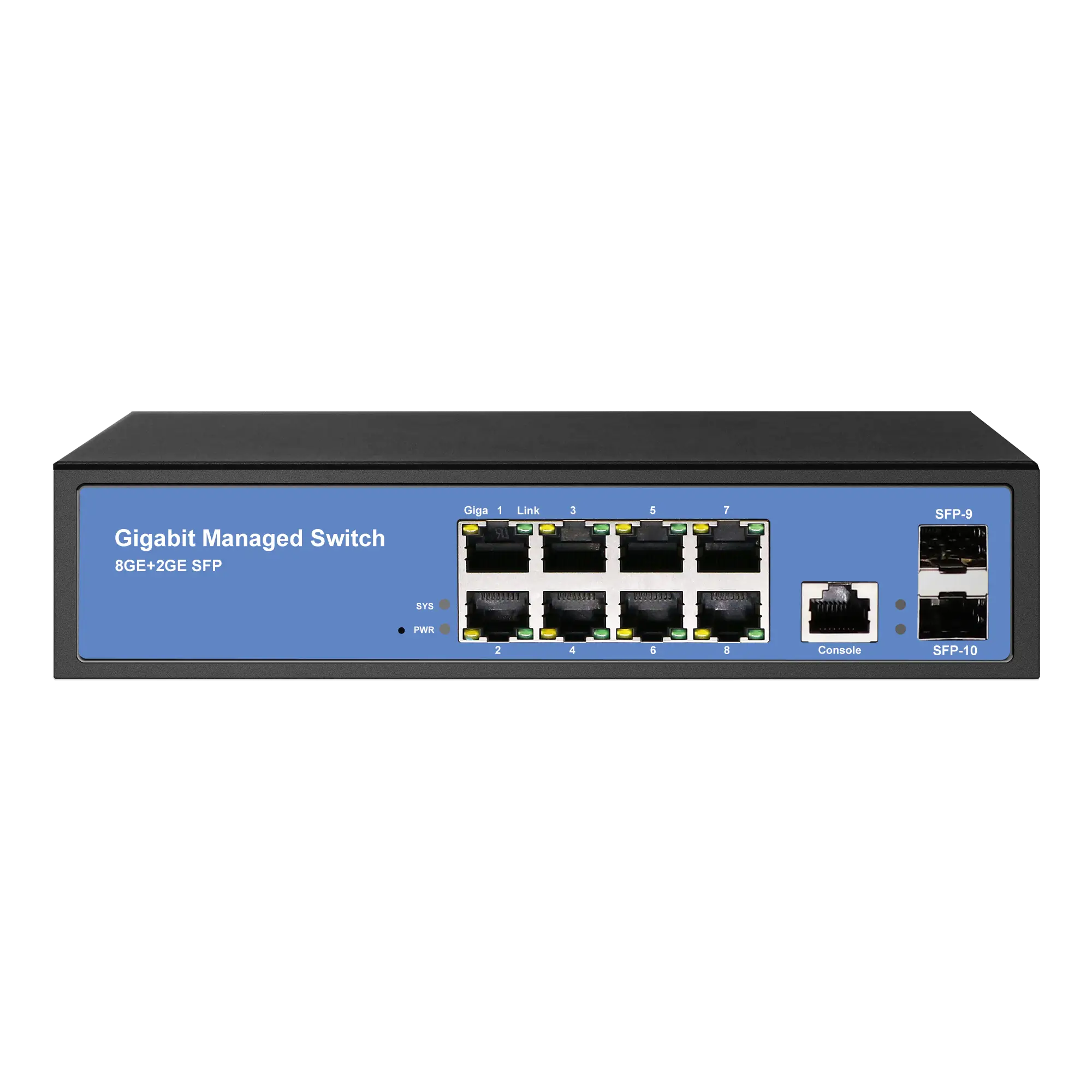 L2 Managed Ethernet Network Switch, X1550-8T2S, 8x10/100/1000M RJ45, 2x1G SFP