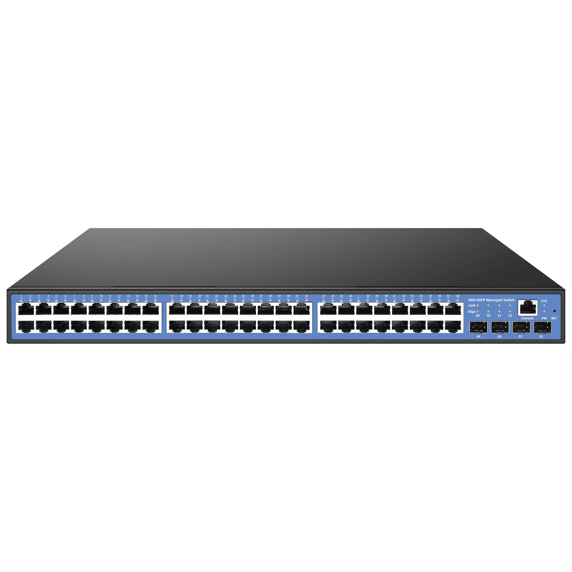 L2 Managed Network Ethernet Switch, X1550-48T4S, 48x10/100/1000M RJ45, 4x1G SFP